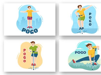 10 Sport Jump Pogo Illustration