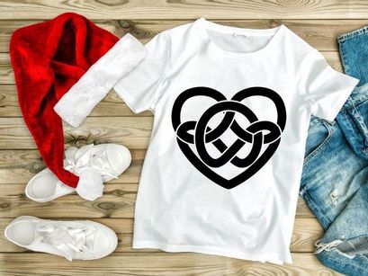 Celtic knot heart vector