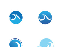 Water wave icon vector illustration design logo
