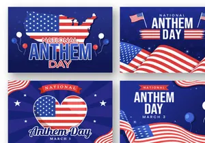 17 National Anthem Day Illustration