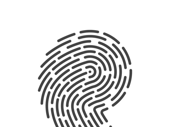 Digital fingerprint vector illustration logo icon