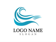 Wave beach vector illustration design logo