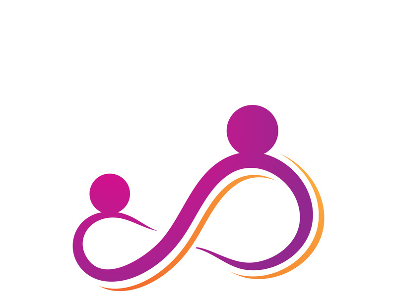 infinity people  family and community logo vector