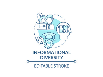 Informational diversity concept icon preview picture