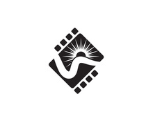 Abstract film icon illustration