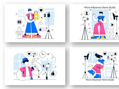 10 Micro Influencer Home Studio Illustration