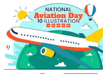 10 National Aviation Day Illustration preview picture