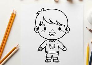 Crying toddler boy in pajamas vector illustration
