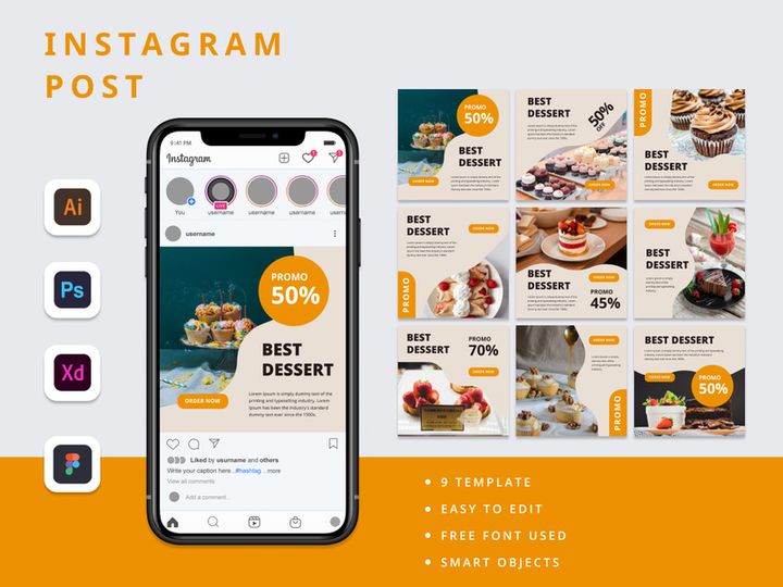 Instagram Post Food Dessert