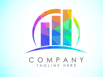 Finance and accounting logo low poly art style design vector template, Business finance logo preview picture