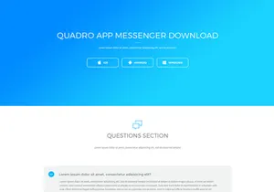 Quadro App - Mobile App PSD Template