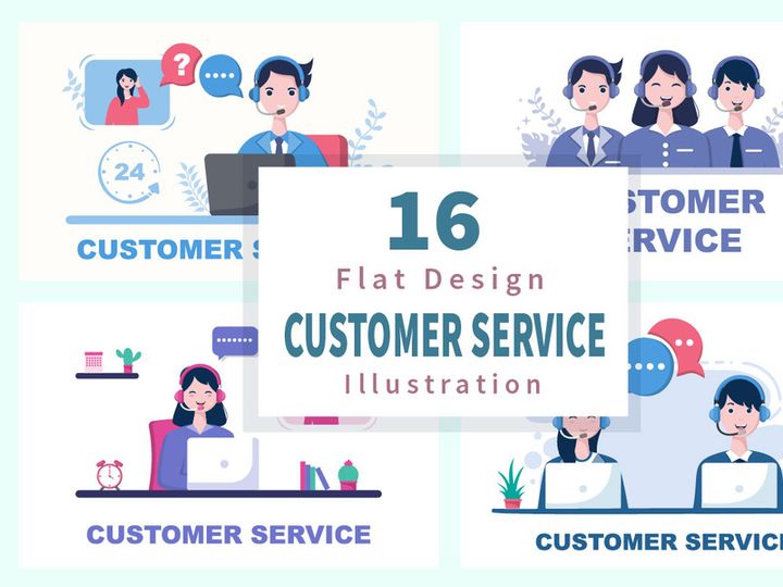 16 Contact Us Customer Service Illustration