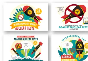 14 Day of Against Nuclear Tests Illustration