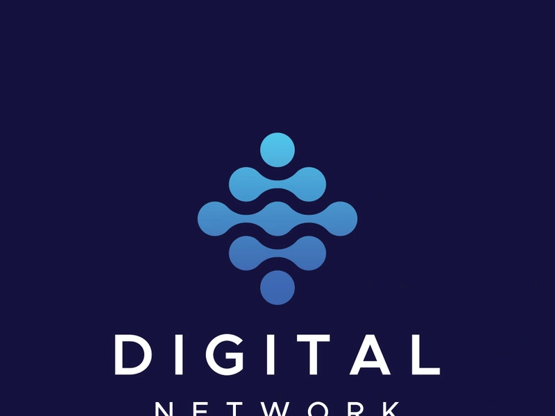 Digital world abstract logo.