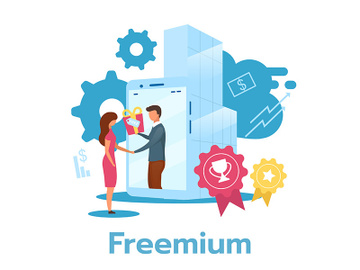 Freemium flat vector illustration preview picture