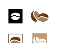 coffee bean icon vector illustration template