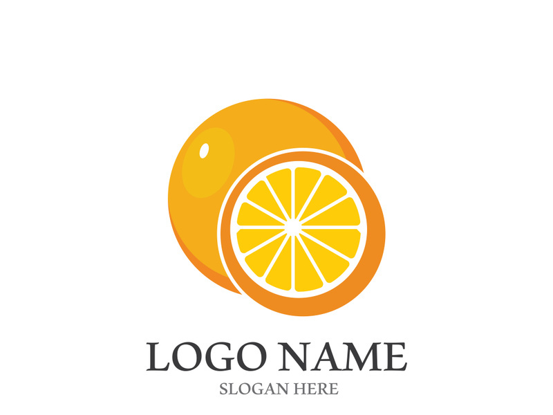 Orange logo design vector icon illustration design