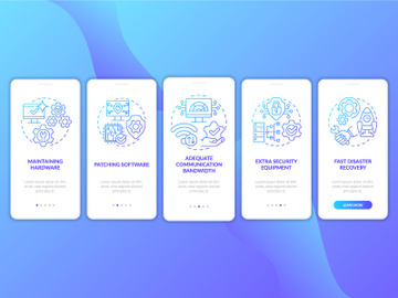 Availability blue gradient onboarding mobile app screen preview picture
