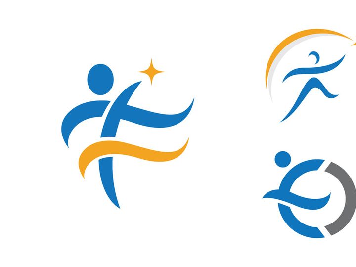 Healthy life Human character logo sign illustration