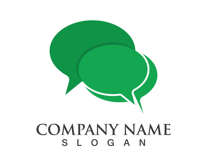 Speech bubble icon logo template vector illustration