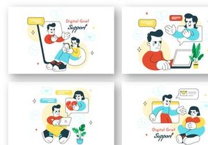 10 Digital Grief Support Illustration