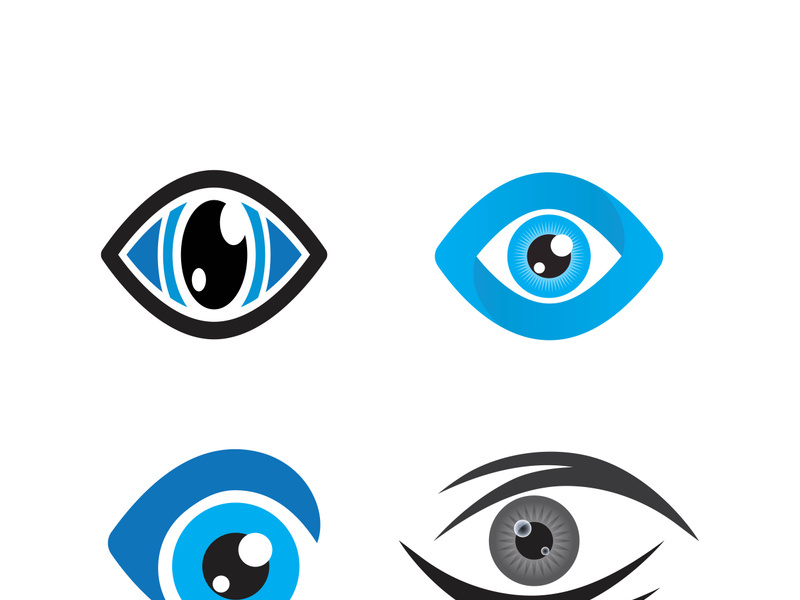 Branding identity corporate eye care vector logo design