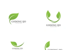 Logos of green leaf ecology