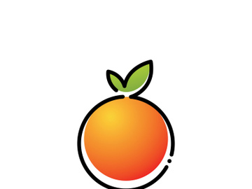 Orange Fresh Fruit Logo template. Vector illustration. preview picture
