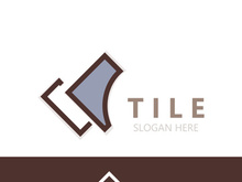 Elegant Tile Flooring Logo Design business store building Template