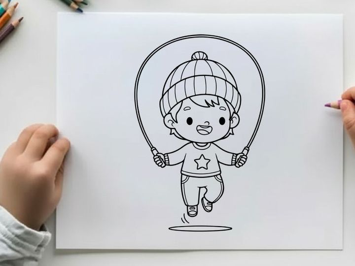 Cute baby hula hoop fun vector illustration flat design