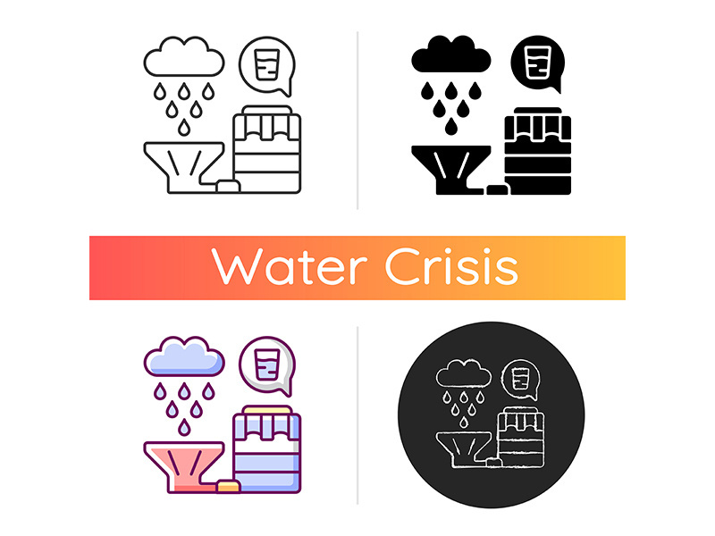Recycling rainwater icon