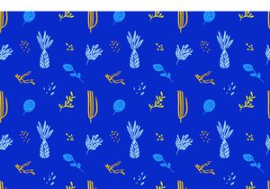 Botanical Bliss Scandinavian Plant Doodle Pattern