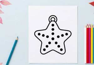 Silver star-shaped pendant with polka dot cutouts. Minimalist geometric jewelry charm for fashion and crafts.