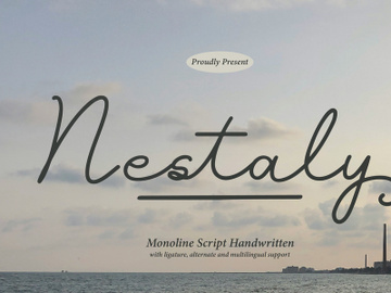 Nestaly | Monoline Script Handwritten preview picture