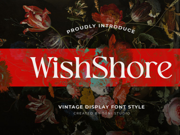 WishShore ||Vintage display font preview picture