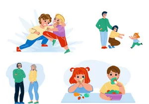 Kid boy girl characters