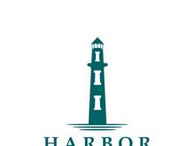 Lighthouse icon logo and vector illustration beacon tower design vintage symbol