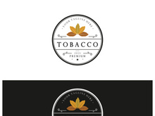 tobacco leaf logo,tobacco field and tobacco cigarette logo .With easy and simple editing.