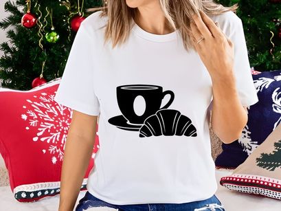 European Breakfast Coffee Croissant Icon