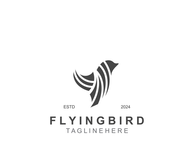 Abstract Flying Bird logo design template Wing illustration