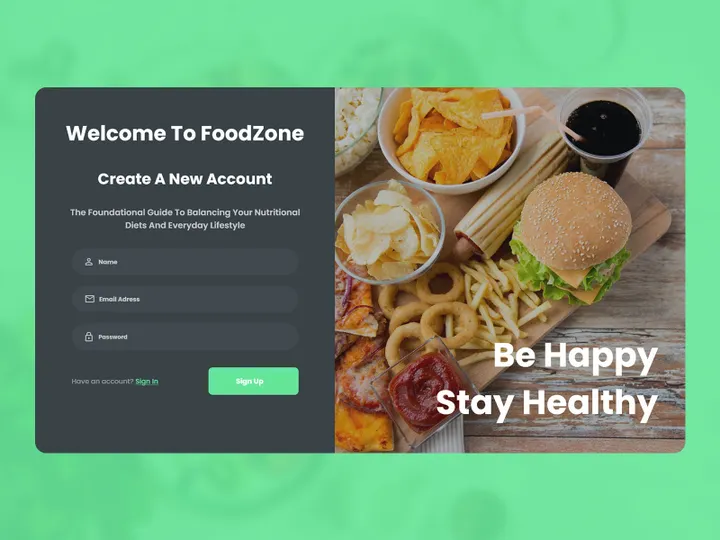 Sign Up Page