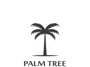 Summer palm tree logo design. preview picture