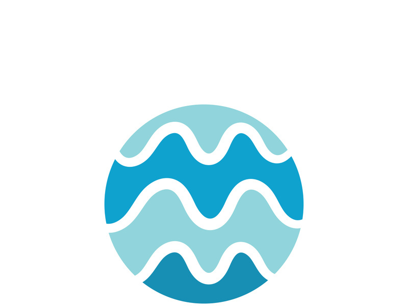 Water wave icon vector illustration design logo