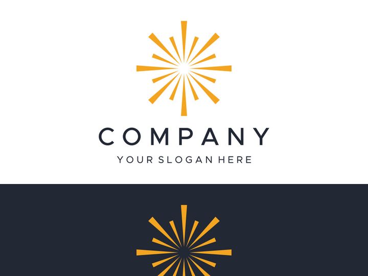 Colorful fireworks splash abstract logo design
