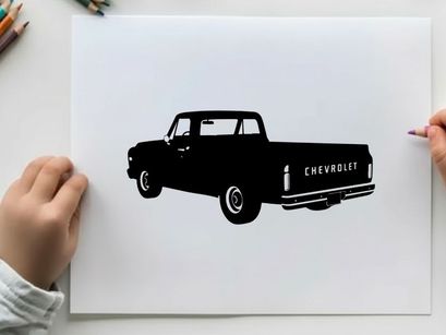 Chevrolet pickup truck silhouette