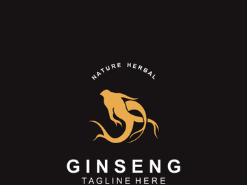 Ginseng logo herbal plant for medicine natural herbal design illustration idea preview picture