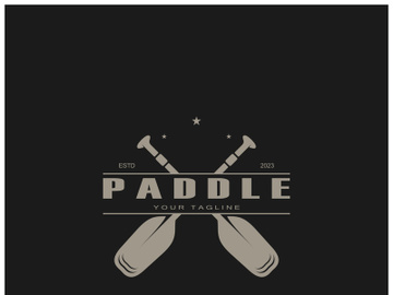 simple paddle logo,design for surfing,rafting,canoe,boat,surfing and rowing equipment business,vector preview picture