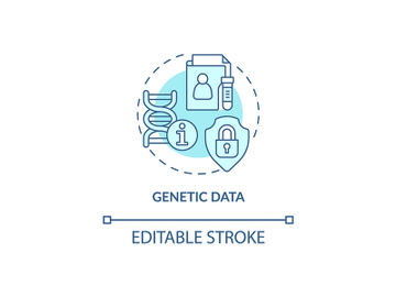 Genetic data turquoise concept icon preview picture