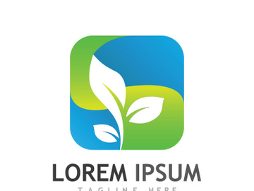 Natural green leaf logo. preview picture