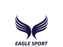 Eagle wing logo design vector image template